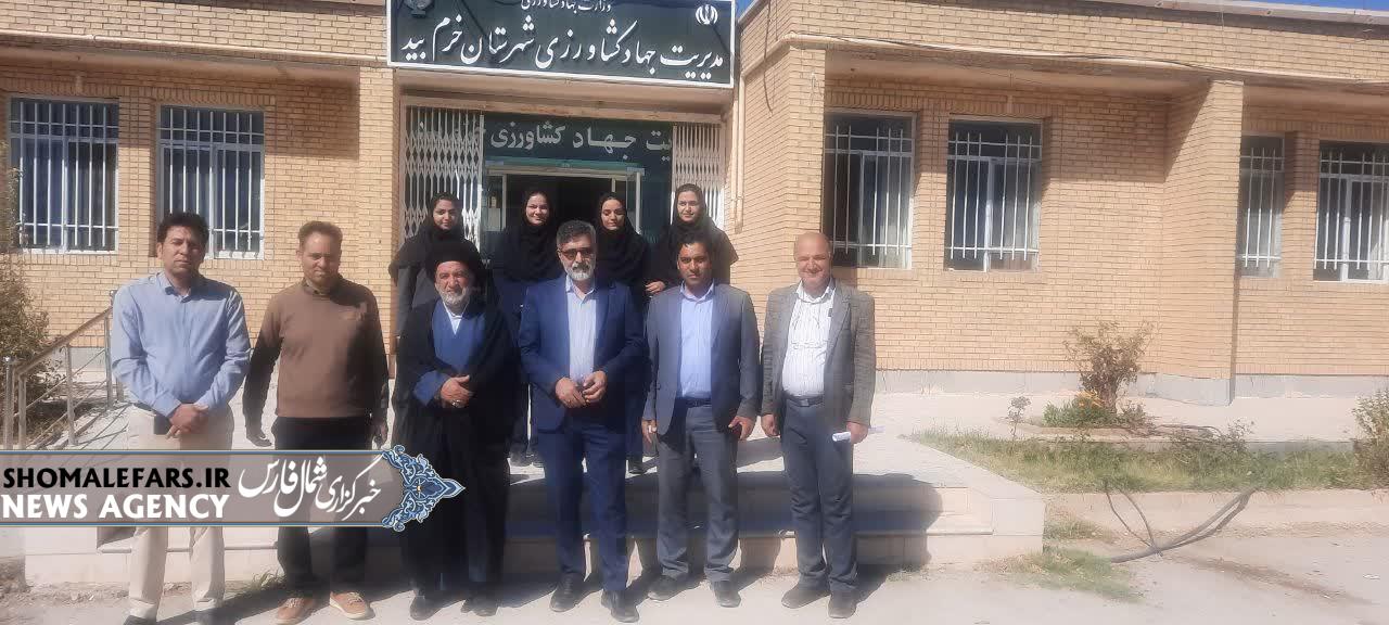 بازدید نبی اله یزدی سرپرست مدیریت امور اراضی سازمان جهاد کشاورزی استان فارس از مدیریت جهادکشاورزی شهرستان خرم بید