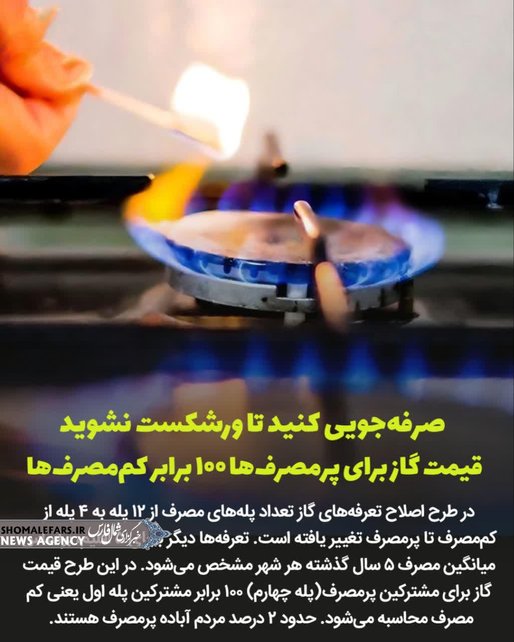 صرفه‌جویی کنید تا ورشکست نشوید قیمت گاز برای پرمصرف‌ها ۱۰۰ برابر کم‌مصرف‌ها