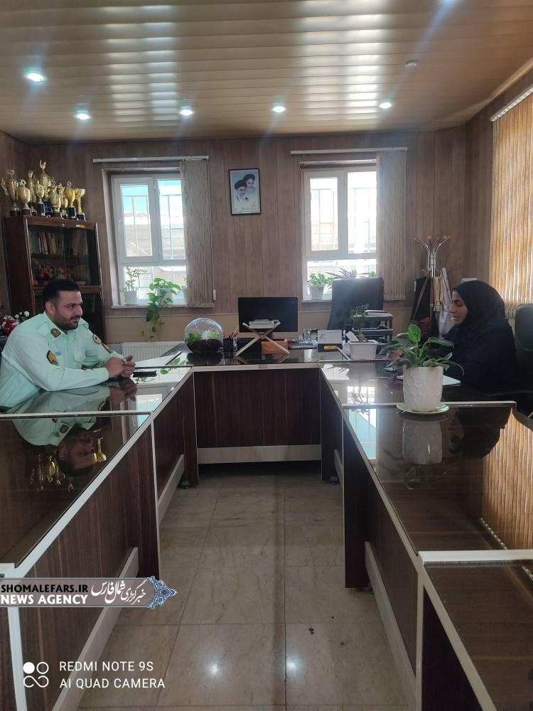 دیدار رئیس وظیفه عمومی فرماندهی انتظامی با رئیس اداره بهزیستی شهرستان